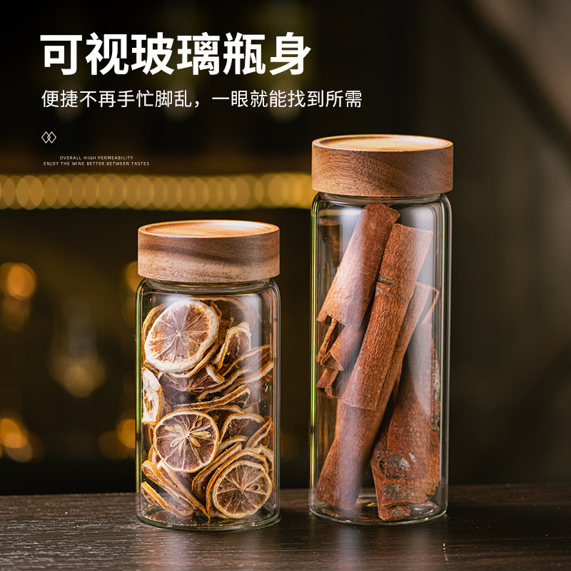 高硼硅玻璃密封罐商用柠檬乾桂皮茶叶陈皮储存罐家用泡酒瓶酿酒瓶