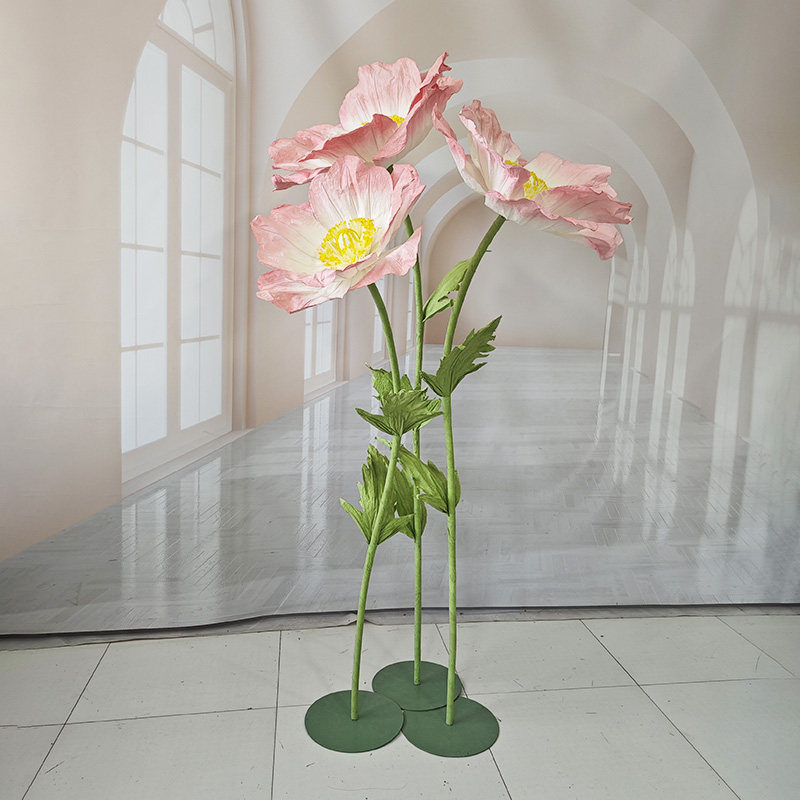 八瓣虞美人婚庆纸艺花手工婚礼路引布置装饰道具商场美陈橱窗摄影,节庆用品/礼品,婚庆绢花,淘宝优惠券,粉丝福利购,淘宝优惠卷