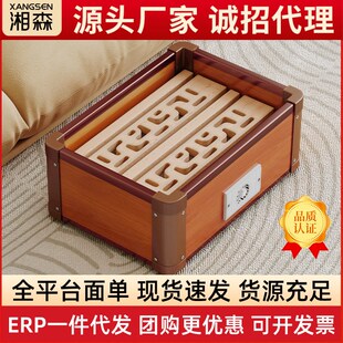 湘森实木取暖器烤火箱家用取暖器电火桶暖脚炉电暖箱烘脚烤火炉