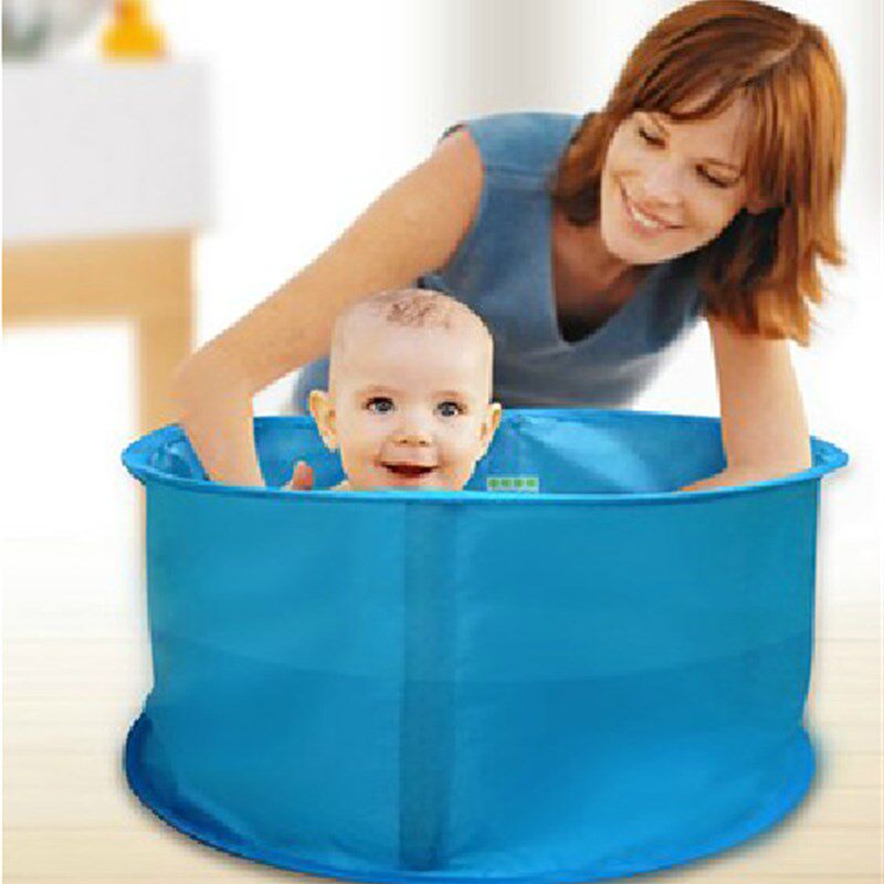 可折叠大号宝宝旅行洗澡桶 便携儿童浴盆婴幼儿沐浴桶泡澡池 可坐