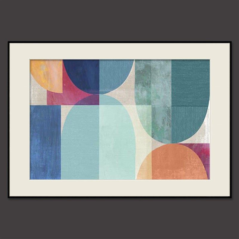 倍丽饰画/现代抽象色块加拿大原版画芯客厅沙发背景大尺寸装饰画