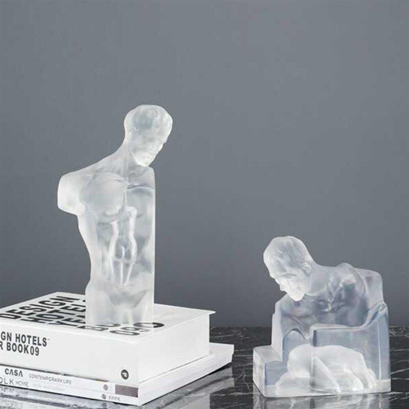 欧式透明树脂人像雕塑艺术品摆件样板房酒柜售楼处装饰品创意摆设,家居饰品,桌面摆件,淘宝优惠券,粉丝福利购,淘宝优惠卷