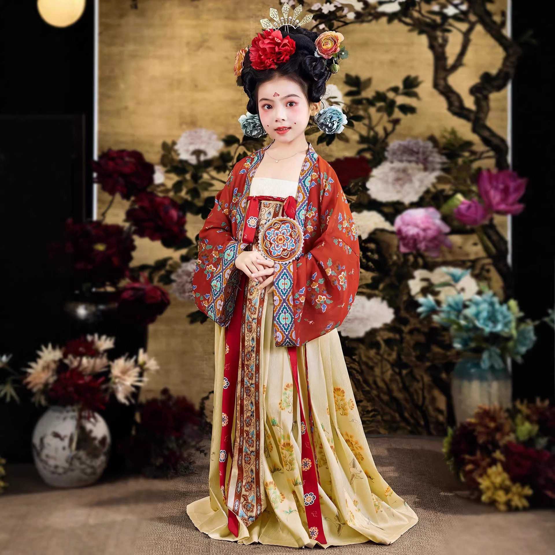 2026新款唐制女童汉服大袖古风儿童复原款神仙服国风超仙日常古装