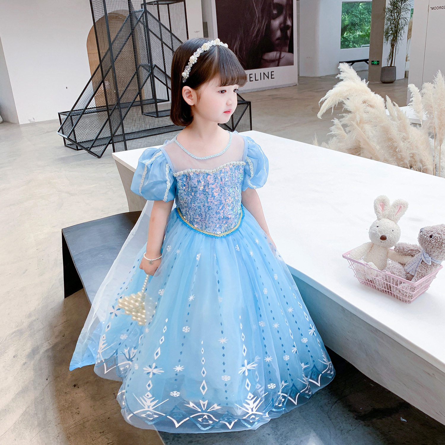 2026新款夏季爱莎2公主裙冰雪奇缘艾莎女童短袖连衣裙子Elsa