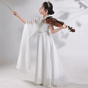 2026新款古筝演出服女童汉服朗诵比赛演奏礼服儿童合唱六一表