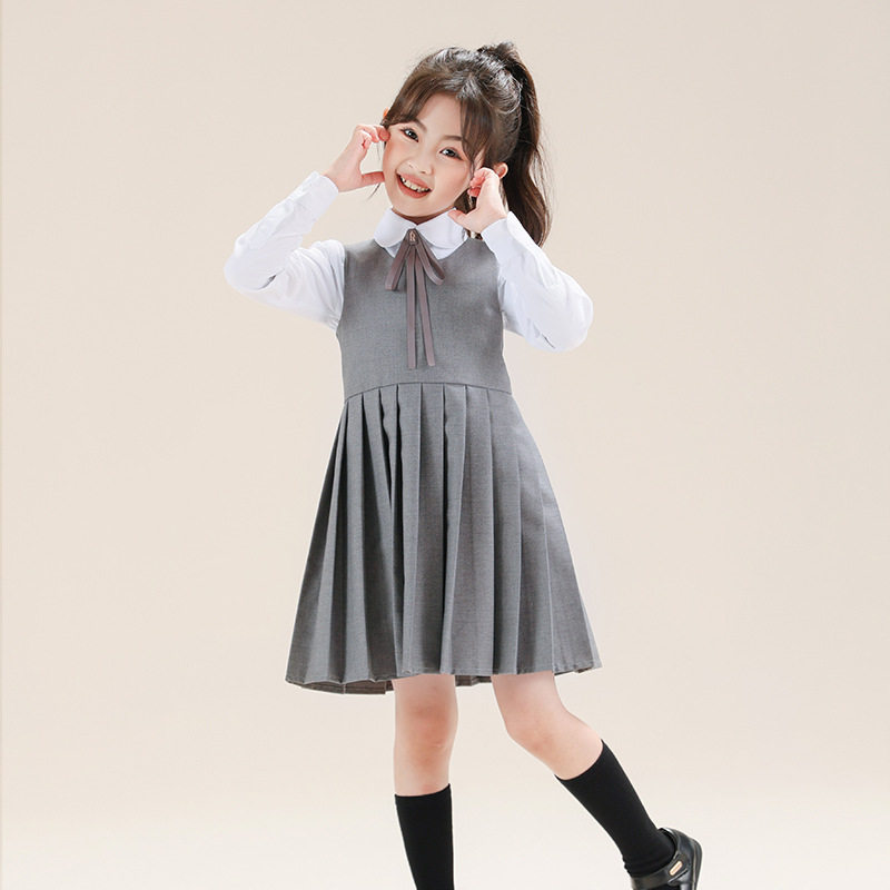 2026新款女童连衣裙套装儿童学院风背心裙百褶裙中大童演出表,童装/婴儿装/亲子装,连衣裙,淘宝优惠券,粉丝福利购,淘宝优惠卷