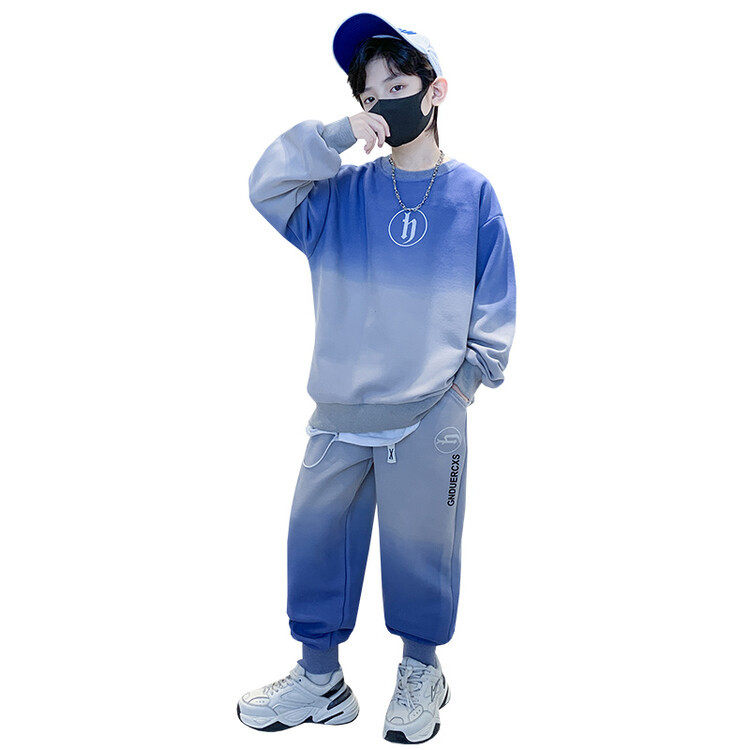 2026新款男童春款套装中大童春秋款衣服洋气男孩运动卫衣两件