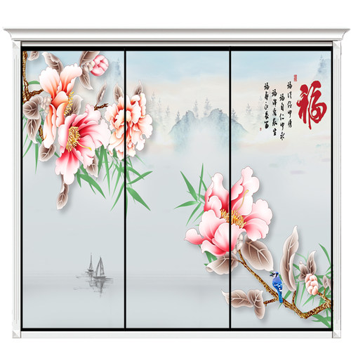 衣柜门定做钢化玻璃移门衣橱推拉门强化玻璃移门定制壁柜滑动门