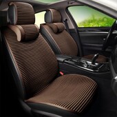 汽车坐垫四季 座垫 通用亚麻座套半包养生苦荞麦透气防滑高档秋冬季