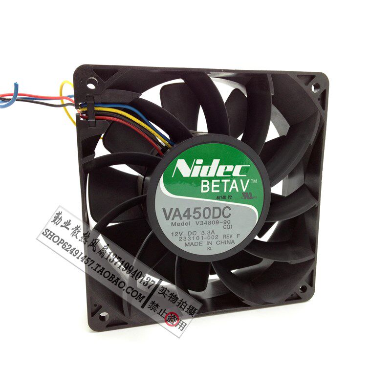 。Nidec 12CM 12038 3.3A汽车改装 V34809-90风力超大超暴力