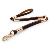 牛皮狗狗牵引绳大型犬遛狗绳哈士奇金毛秋田阿拉斯加萨摩耶狗链子