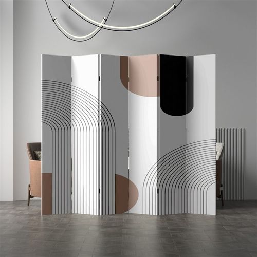 楼梯口屏风隔断现代简约客厅卧室帘遮挡办公室玄关折叠移动折屏