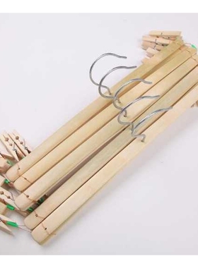 I9EK10个装竹木晾衣架袜架多夹晒衣架晾衣架多用裤架十字竹子裤夹