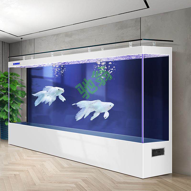 yut背滤鱼缸中大型靠墙家用免换水生态循环水族箱办公室智能全套