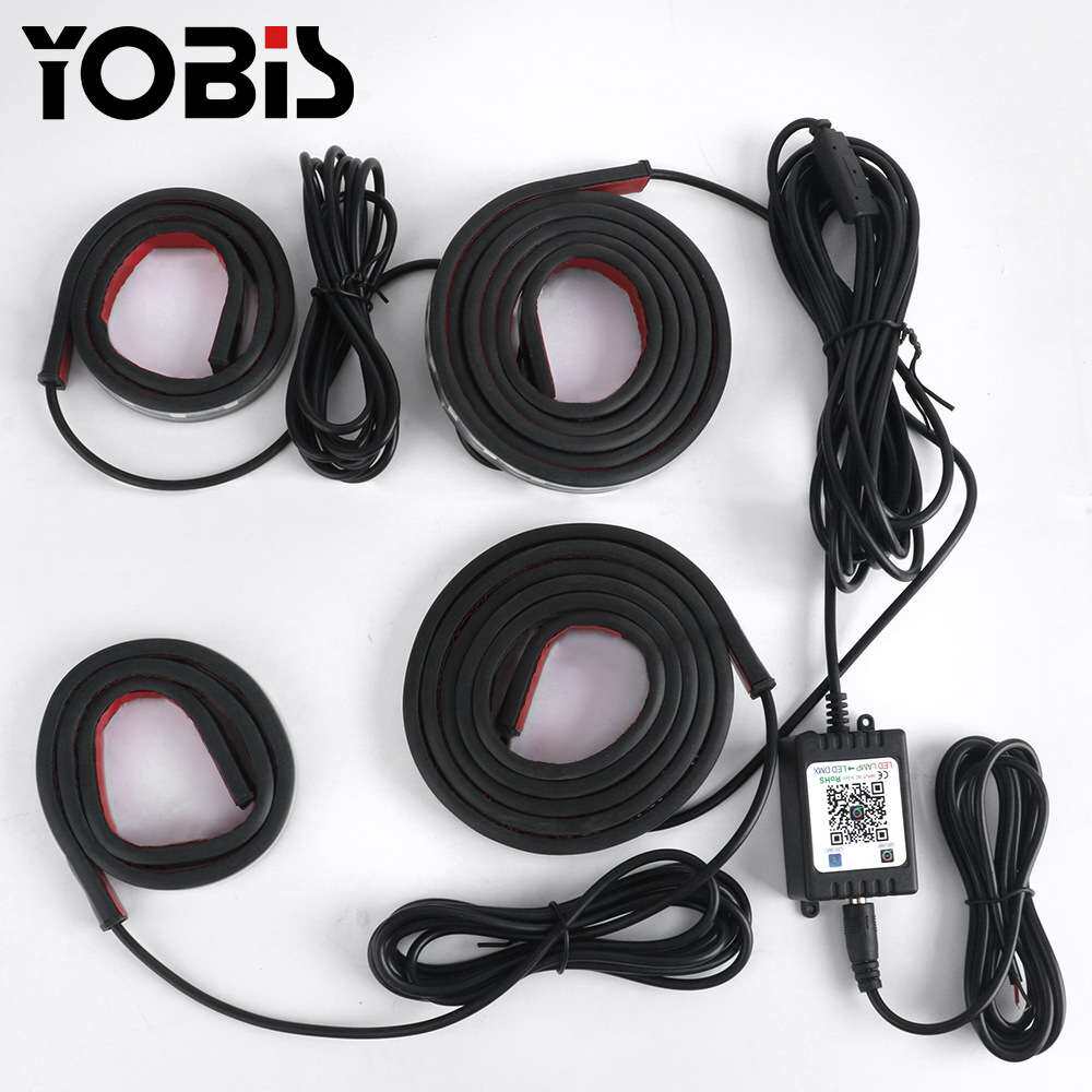YoBis汽车遥控幻彩底盘灯声控APP七彩装饰灯条LED氛围灯带一拖四