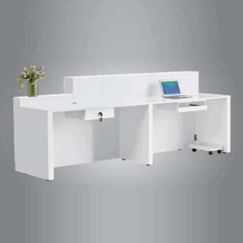 智丰家具厂简约时尚烤漆前台公司接待台办公吧台公司形象迎宾台