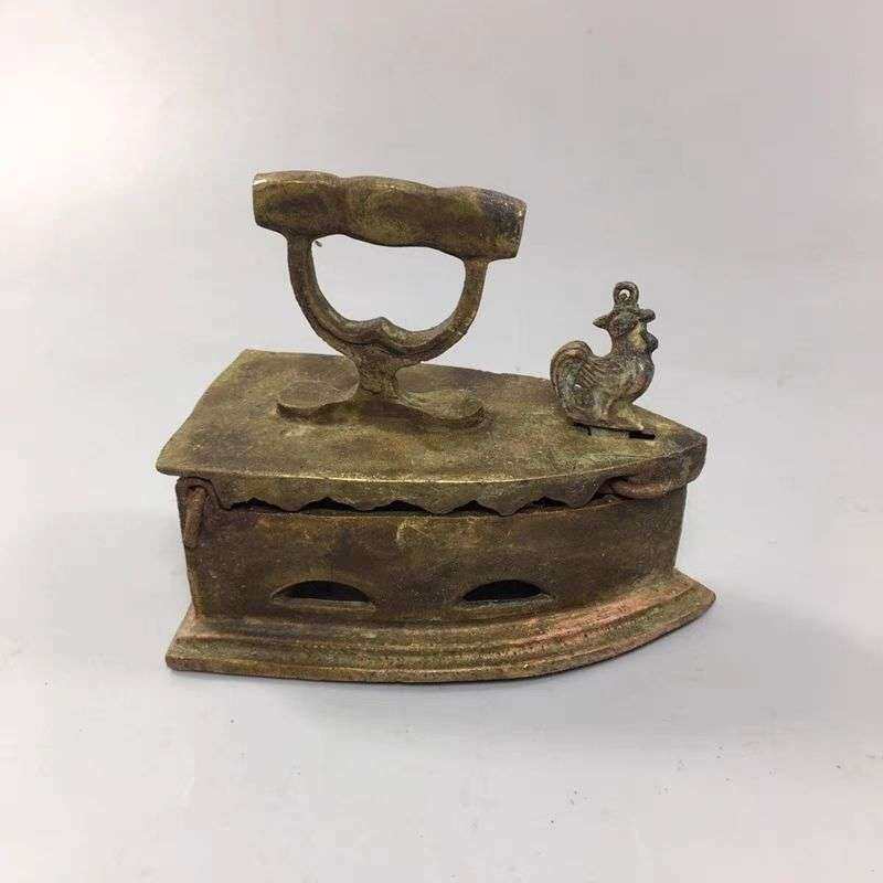 公鸡家居摆件烫斗烫斗铜器熨斗民国古玩杂项怀旧复古物件老式