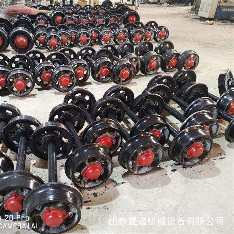 300mm矿车轮对平板车翻斗车实心窑车矿车轮防水耐磨铸钢矿车轮子