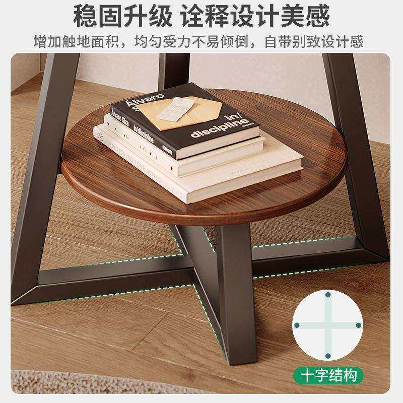 G*床头柜替代品简约现代卧室简易小型床边置物架铁艺茶几边几小圆