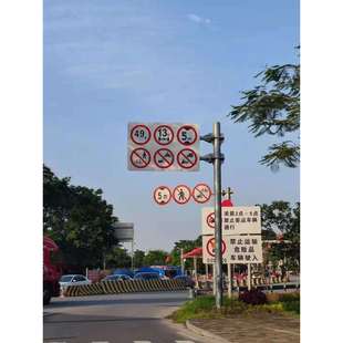 F型标志杆双悬臂单悬臂交通广州道路限高架限高牌标志杆指路牌