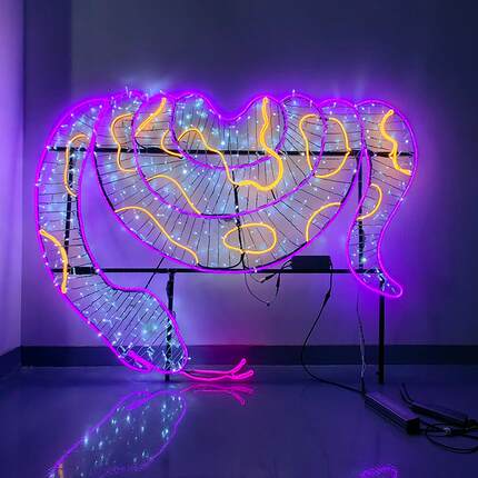 新年蛇年造型灯迎春年摆件景区氛围布置景观灯防水LED装饰灯