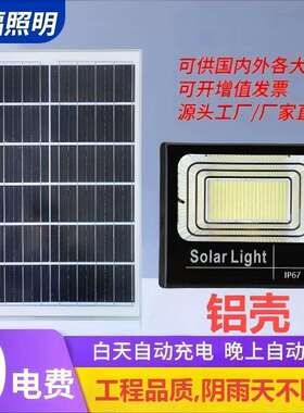 太阳能投光灯2025年庭院户外路灯家用感应室外防水照明led灯超亮