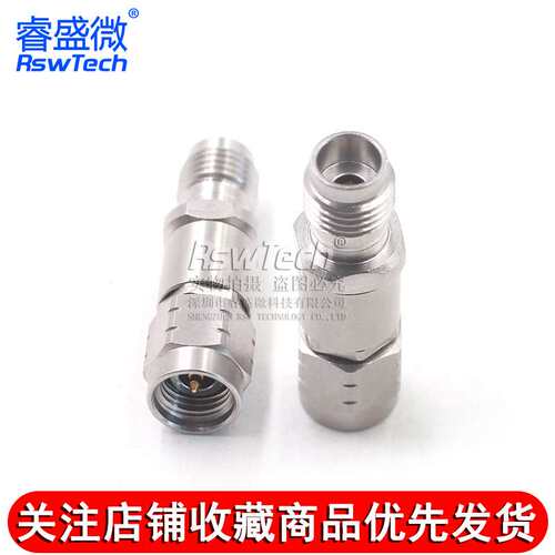 毫米波转接器 2.92/2.4-JKG不锈钢高频2.92MM公转2.4MM母 DC-40G