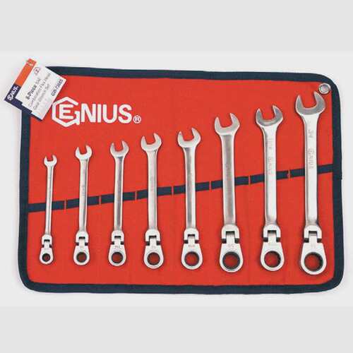 GENIUS天赋GW-7308S工具8件套两用英制活头快扳组不锈钢材质