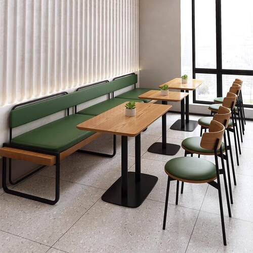 快餐店餐厅奶茶店咖啡厅卡座沙发现代简约用餐区火锅店