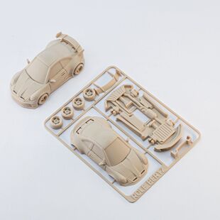 保时捷911 GT3套卡3D打印1比64汽车模型买1送1供练手组装桌面摆件