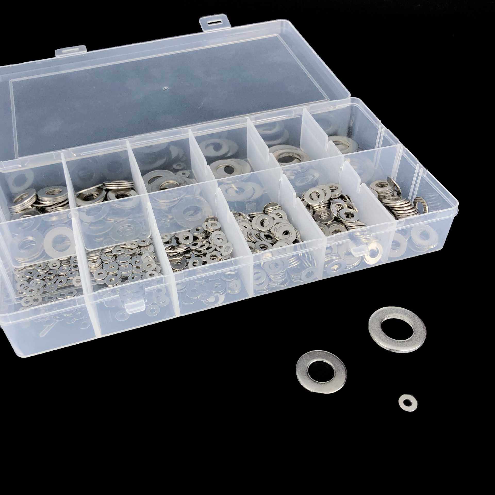 800pcs盒装 不锈钢平垫圈组合 垫片垫圈 304平垫片M2-M12组合套件,五金/工具,垫圈,淘宝优惠券,粉丝福利购,淘宝优惠卷