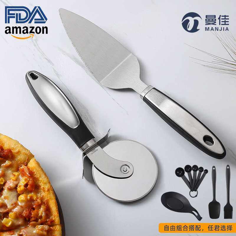 曼佳披萨轮不锈钢披萨铲两件套介柄器圆形单轮介饼刀烘培厨房工具,厨房/烹饪用具,其它烘焙器具,淘宝优惠券,粉丝福利购,淘宝优惠卷