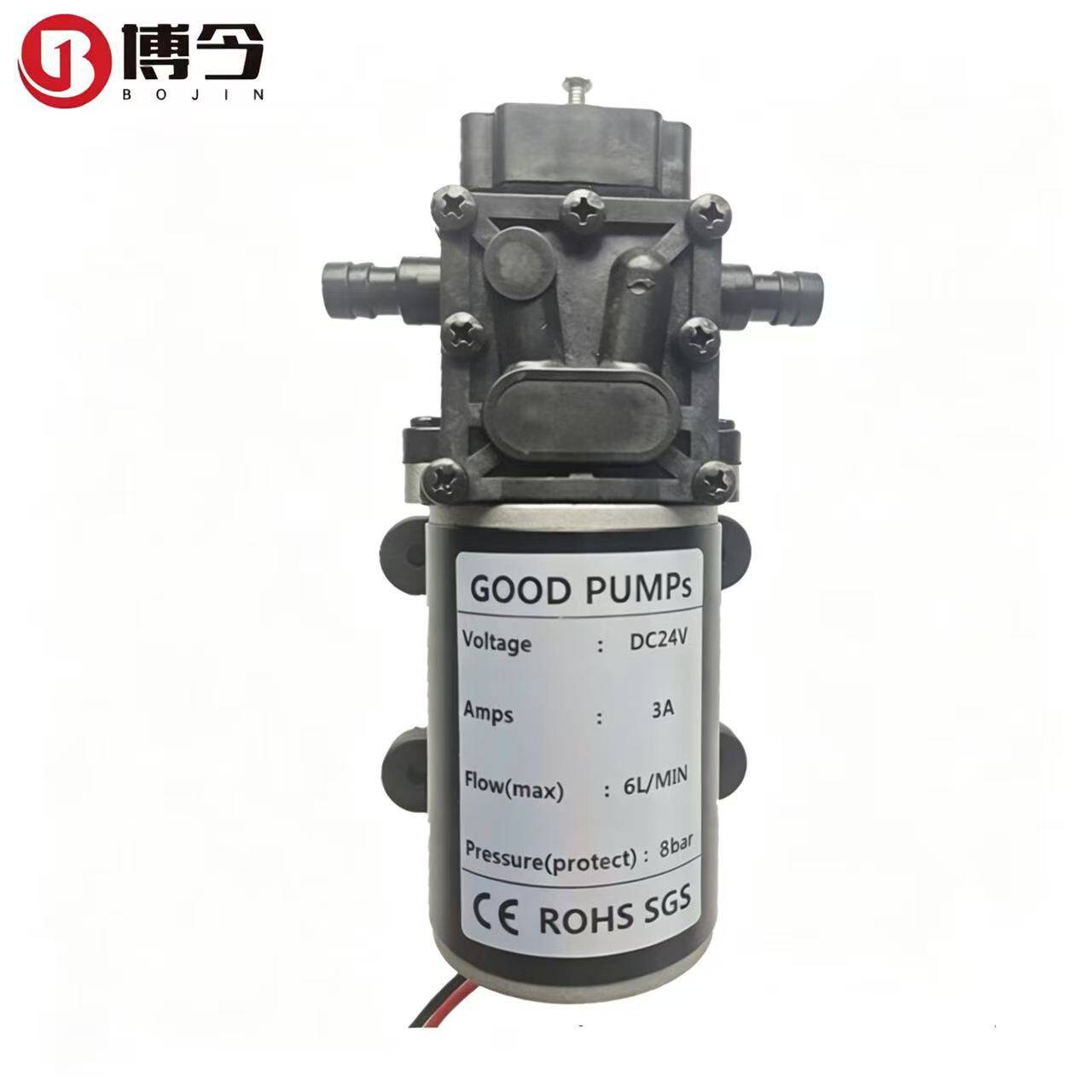18V21V24V72W6L隔膜水泵回流低电流高压大泵直管四分金属电机FCC