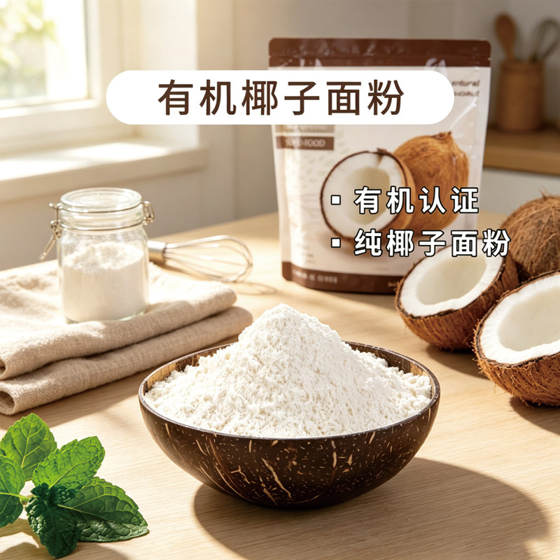进口有机纯椰子粉无麸质无蛋奶