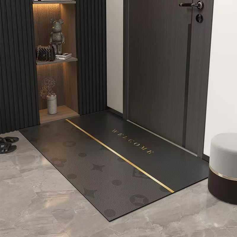 家用轻奢皮革入户地垫简约格子玄关门垫可擦免洗易清理居家地毯,居家布艺,入户地垫,淘宝优惠券,粉丝福利购,淘宝优惠卷