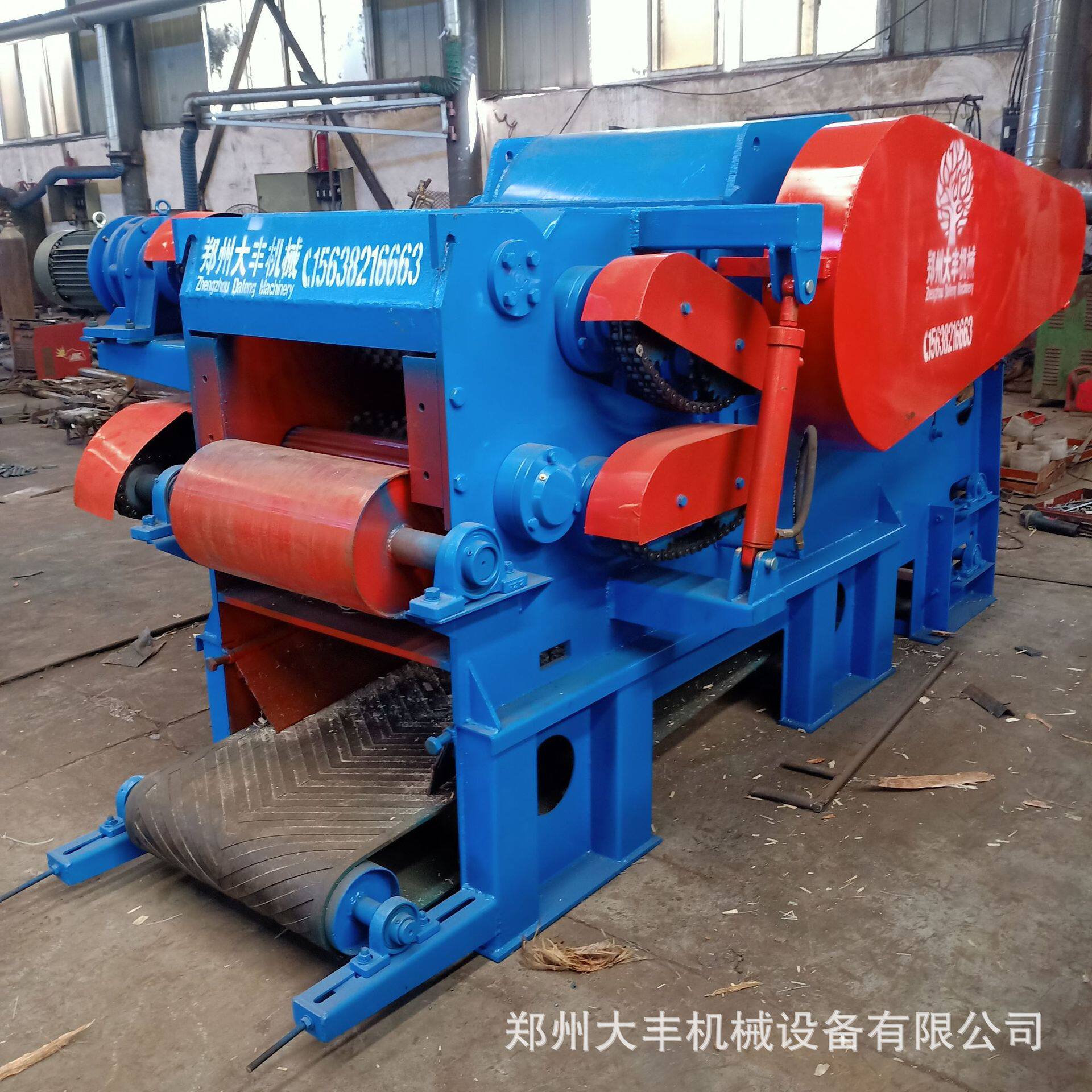 全自动鼓式原木削片机多功能果树枝模板切片机造纸厂木材净片机