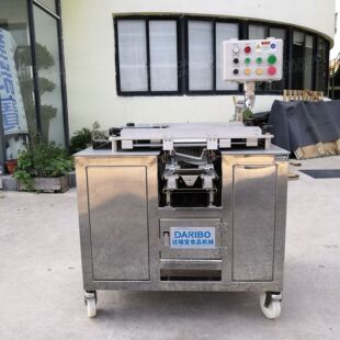 W双刀切割气动推料斜切片机 金枪鱼刺身三文鱼巴沙鱼斜切片机厂家