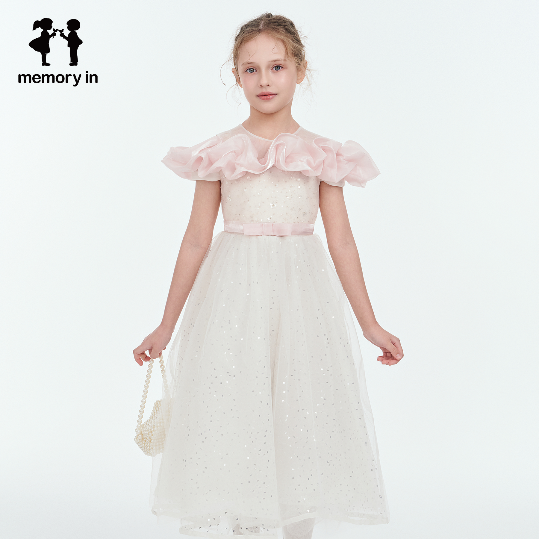 memoryin童装连衣裙两个小朋友撞色拼接蕾丝重工珠片网纱公主裙,童装/婴儿装/亲子装,连衣裙,淘宝优惠券,粉丝福利购,淘宝优惠卷