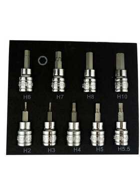 新款3/810PC铬钒钢压批套筒工具组套小型机修汽修/家用工具组