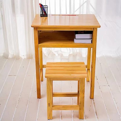 学校儿童中小学生学习实木桌椅双人桌学生课桌家用简易书桌子教室