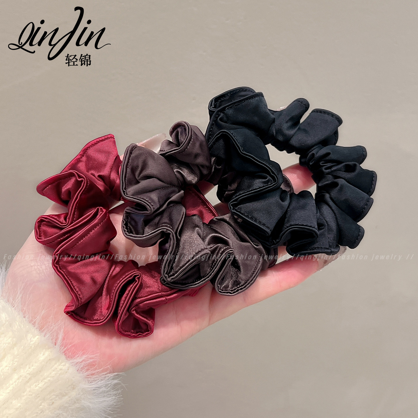 简约高级感缎面大肠发圈女褶皱高弹力头绳气质丸子头发饰马尾发绳,饰品/流行首饰/时尚饰品新,发饰,淘宝优惠券,粉丝福利购,淘宝优惠卷