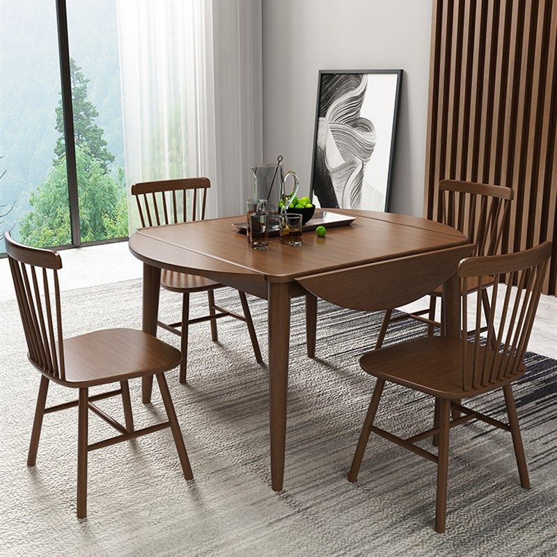 天坛家具全实木方桌变圆桌折叠餐桌圆形小户型家用正方形多功能伸