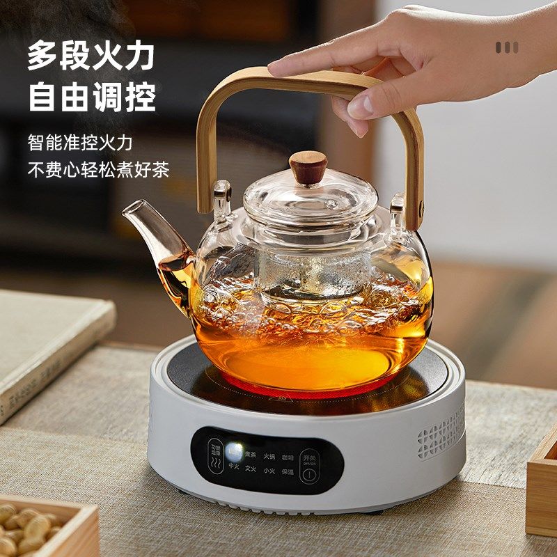 玻璃煮茶壶2024新款家用蒸煮耐高温电陶炉烧水套装可明火养生单壶,餐饮具,茶壶,淘宝优惠券,粉丝福利购,淘宝优惠卷