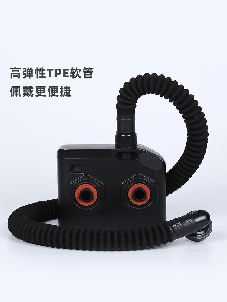 电动送风防毒面罩硅胶喷漆打磨防工业粉尘辅助送风防毒防尘面具