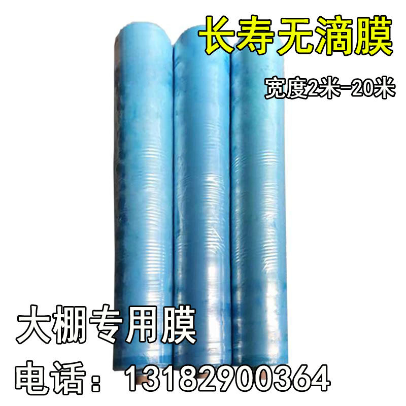 大棚膜无滴膜蓝色加厚透明塑料薄膜纸抗老化农用养殖蔬菜大棚整卷