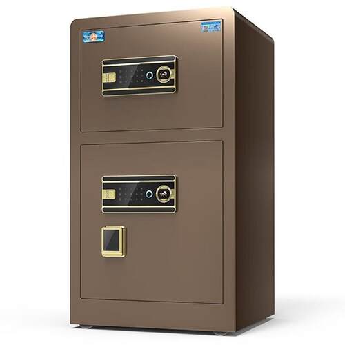 虎牌保险柜家用办公小型双门指纹密码保险箱全钢防盗可入墙财务保