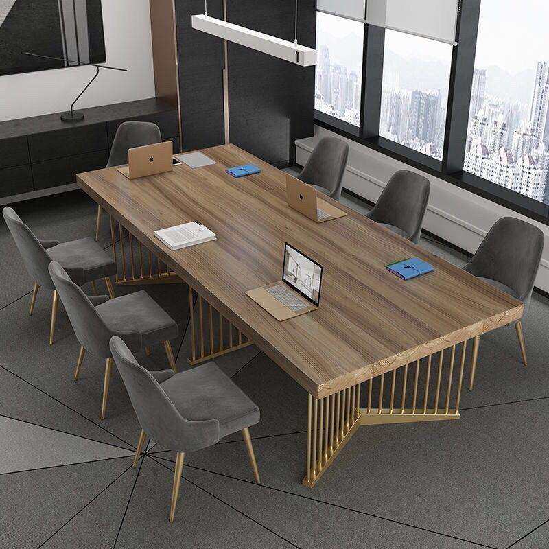 办公家具会议桌长桌新款简约现代长方形办公桌子职员洽谈桌椅组合