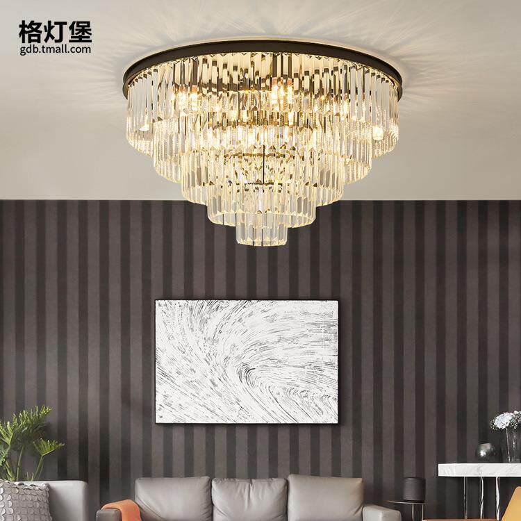 后现代轻奢客厅吸顶灯家用奢华大气水晶灯创意简约主卧室餐厅灯具