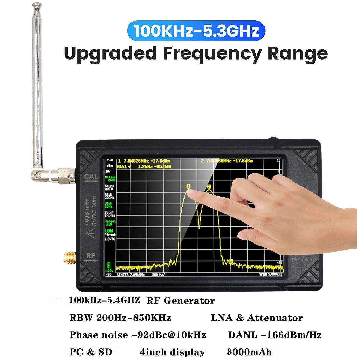4寸手持频谱分析仪触摸屏ULTRA ProtableSA带32GB100kHz - 5.3GHZ