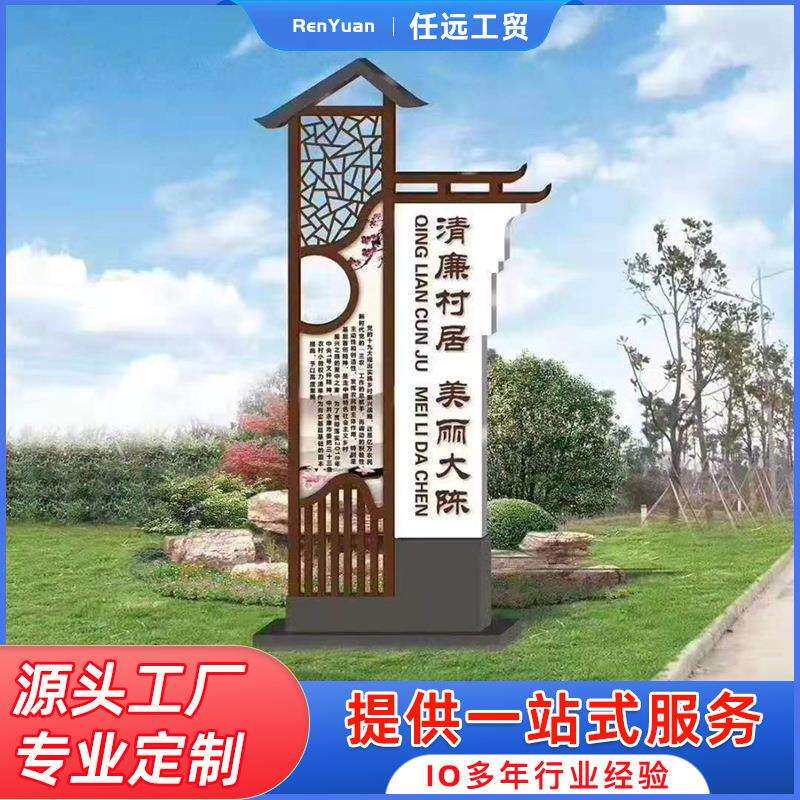 厂家直供精神堡垒导示牌景区小区指示牌商场立式不锈钢导向牌商用